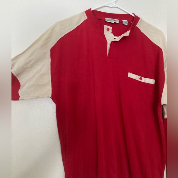 Members Only Red and White Vintage Sweater -M/L- very SOFT